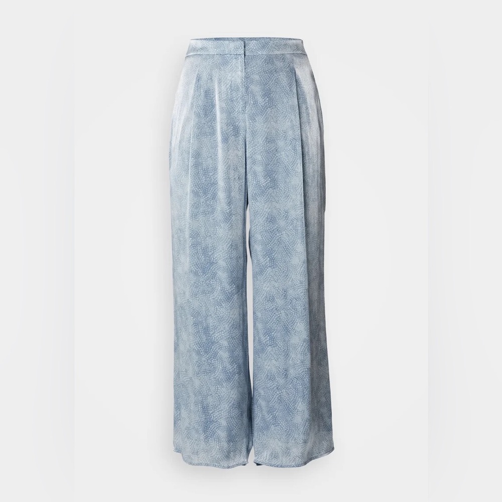 Michael Kors Wide Leg Palazzo Pants‎ Chambray Print High Waist 3X